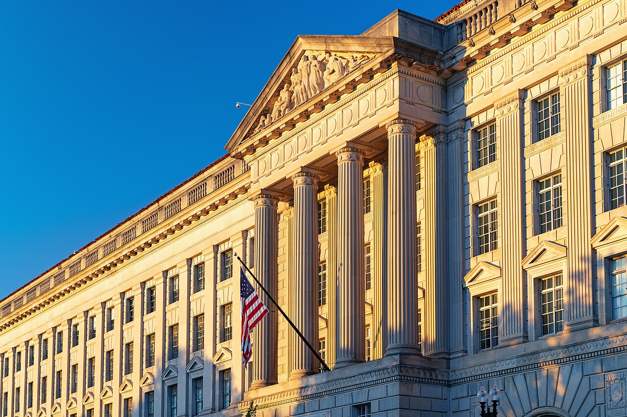 Herbert C. Hoover Federal Building, home of the U.S. Department of Commerce, in Washington, D.C.